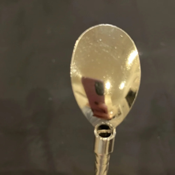 NEW Set of 8 Silver Tone Long Narrow Iced Tea Spoons Twisted Braided Curved 9" - Picture 6 of 6